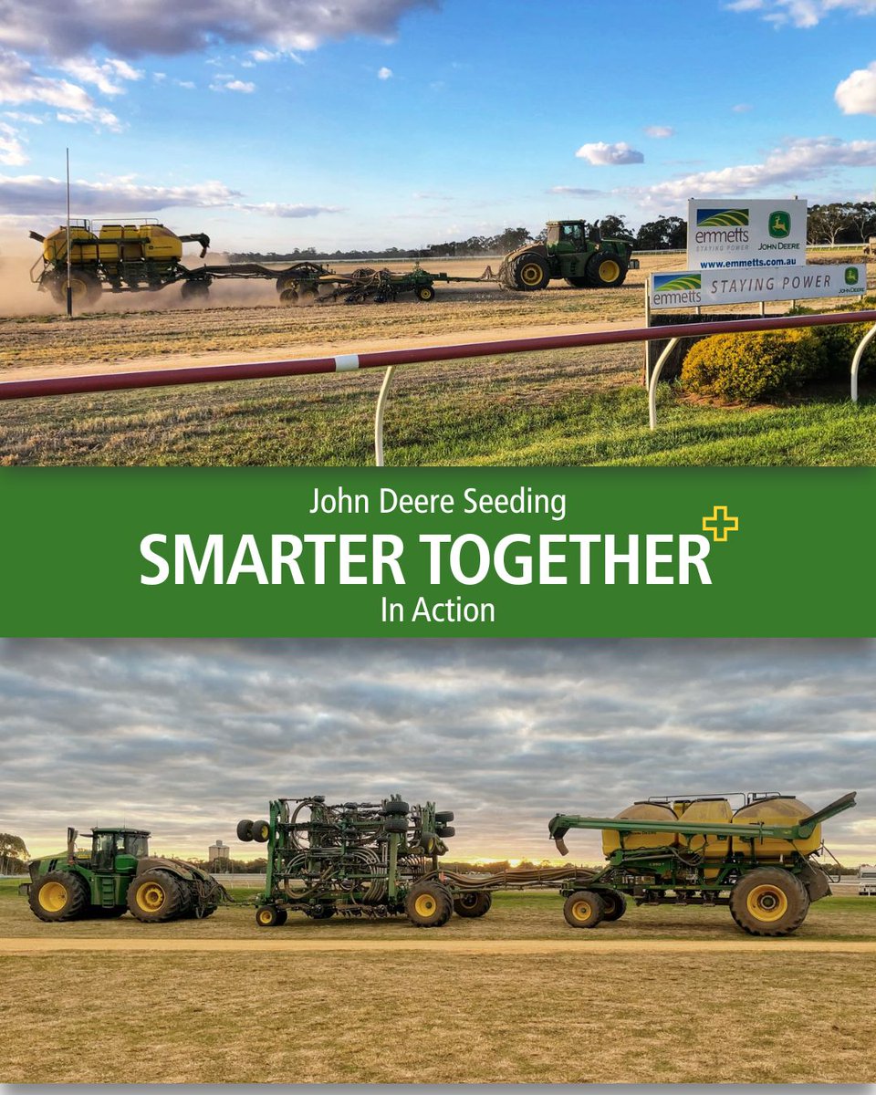 Our teams have been showing off the John Deere seeding train at demos all over SA and VIC. Recently, we put it through its paces at the Warracknabeal racecourse! 🐎💨 It’s not a racehorse, but it definitely knows how to cover ground!

📷 Sam, Emmetts Warracknabeal