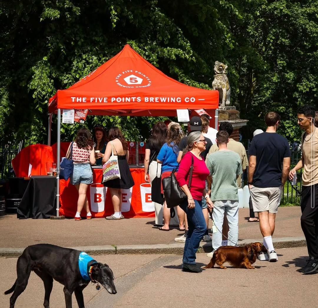 Our craft beer stall, pouring the best local beers from our neighbours Five Points, is open until 5pm on Saturdays at the Food &amp; Fashion Market as well as at our Sunday market in Victoria Park. A perfect accompaniment to a street food lunch - join us this weekend!