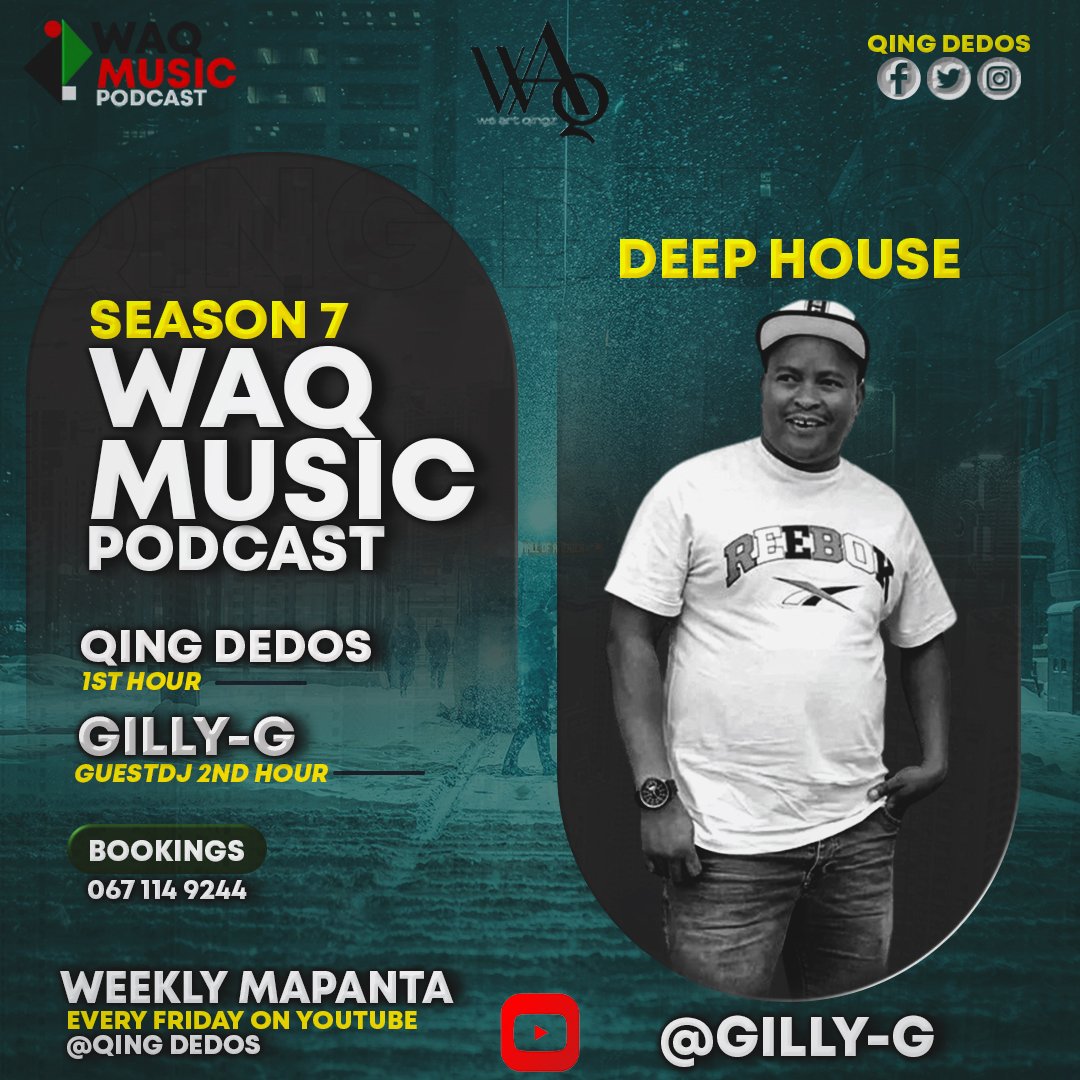 QingDedos's tweet photo. WAQ Music Podcast 
Presents
 
Deep House

Qing Dedos 1st hour | Deep House | Soulful House | Mainstream Deep House | Deep House Lite

Gilly-G 2nd hour | Deep House | Soulful House 

Hope you enjoy the mix 

Subscribe, Like, Comment and Share! 

Link:
https://t.co/uQ1UCx6Ah3 https://t.co/RXuAVpwr8M