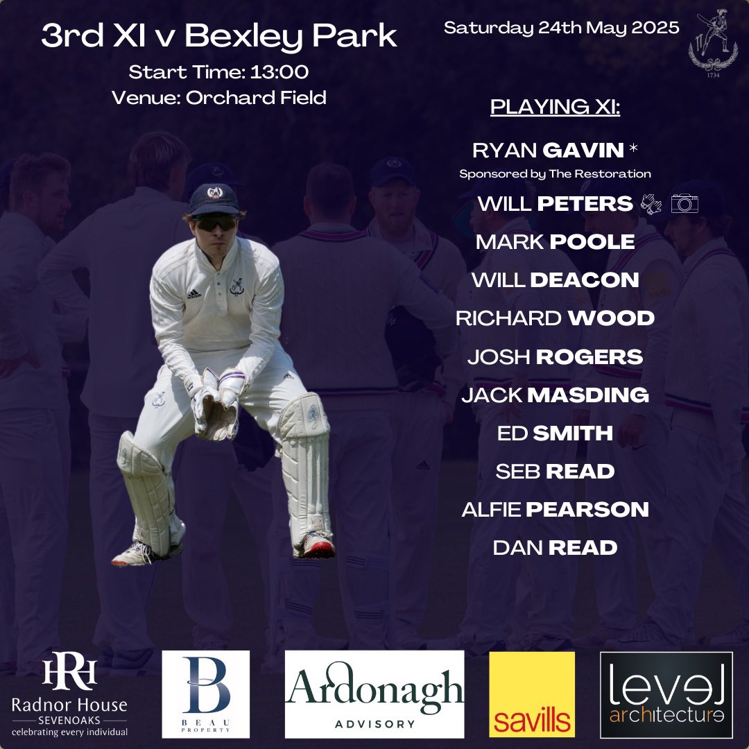 KCL Week 3 Team Sheets

Here are your 3 men’s sides playing tomorrow

1s travel to <a href="/BromleyCommonCC/">Bromley Common CC</a> 
2s host <a href="/TenterdenCC1/">Tenterden CC</a> 
3s host <a href="/BexleyParkCC/">Bexley Park CC</a> 

Go well all

#svcc1734