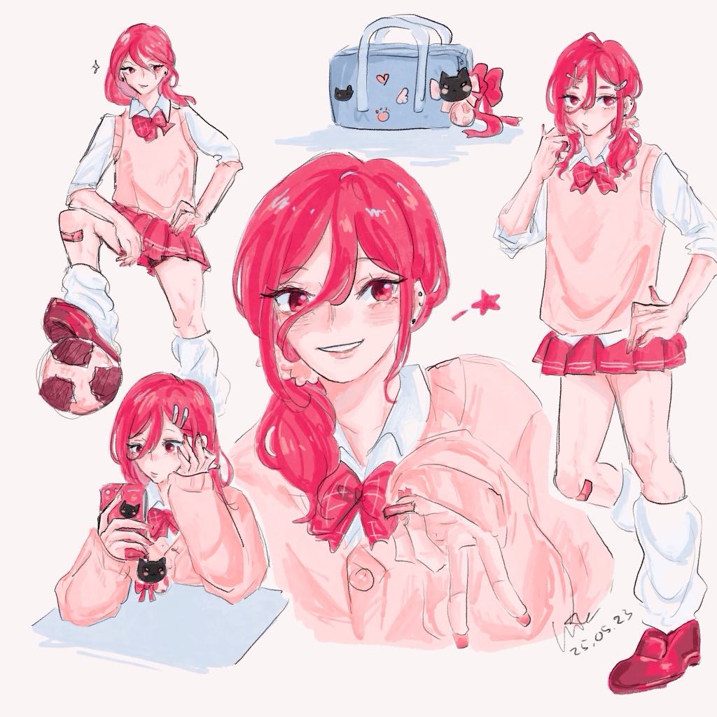 sakumike3931's tweet image. cgr high school gal
ปล.วาดให้น้องแต่งหน้าแต่งตัวเฉยๆไม่ได้วาดเฟม