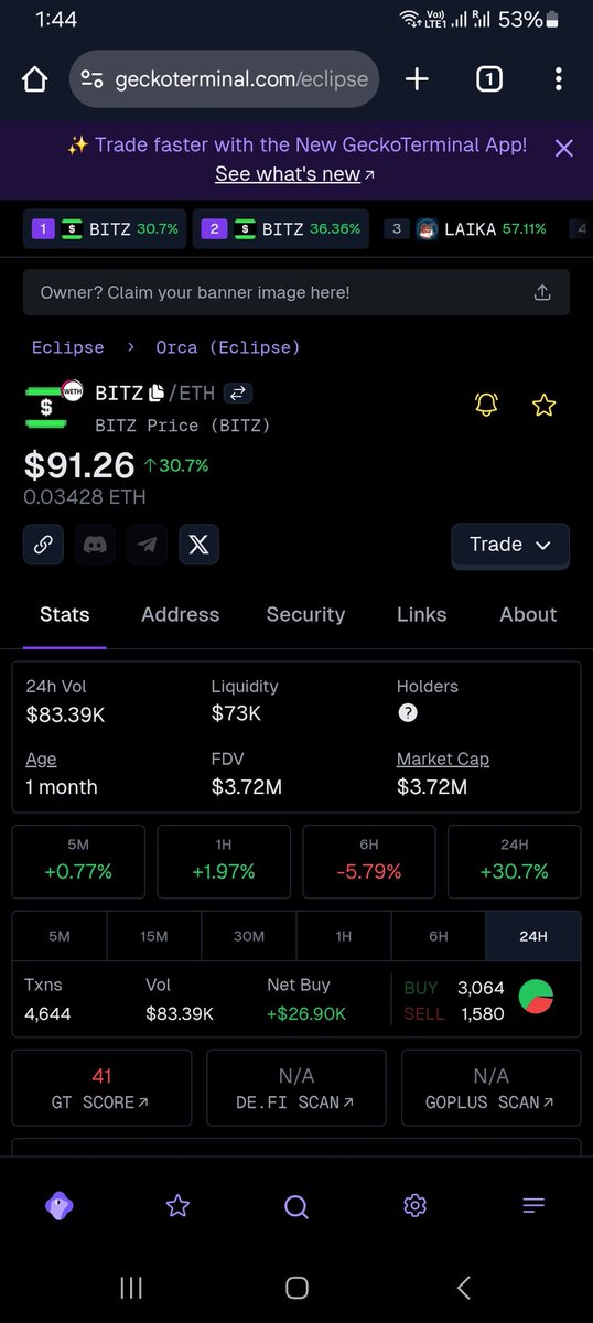 Ranjithshaun's tweet image. $bitz ath soon 1000$
Team try to provide liquidity
I did.
@EclipseFND @Alucard_eth @asclubnft @asc_dogs @0xLitquidity