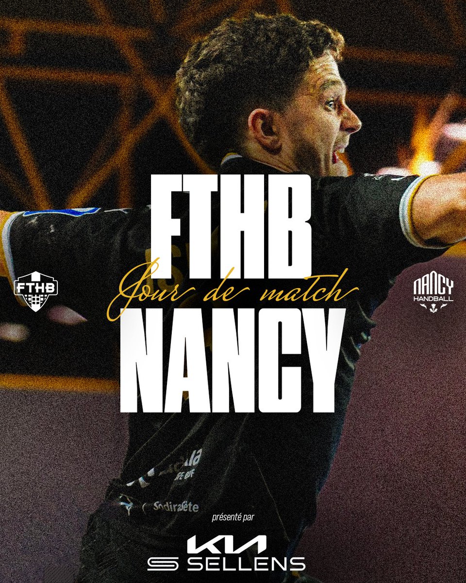 𝕵𝖔𝖚𝖗 𝖉𝖊 𝖒𝖆𝖙𝖈𝖍
🏆 ProLigue - Playoffs 1/4 retour
🆚 Nancy Handball
🕓 20H30
📍 Salle Henri Ferrari
📺 handballtv.fr

Le match vous est présenté par Kia Sellens

#PassionNoirEtOr🖤💛 
#RoadToStarligue
#FRONAN