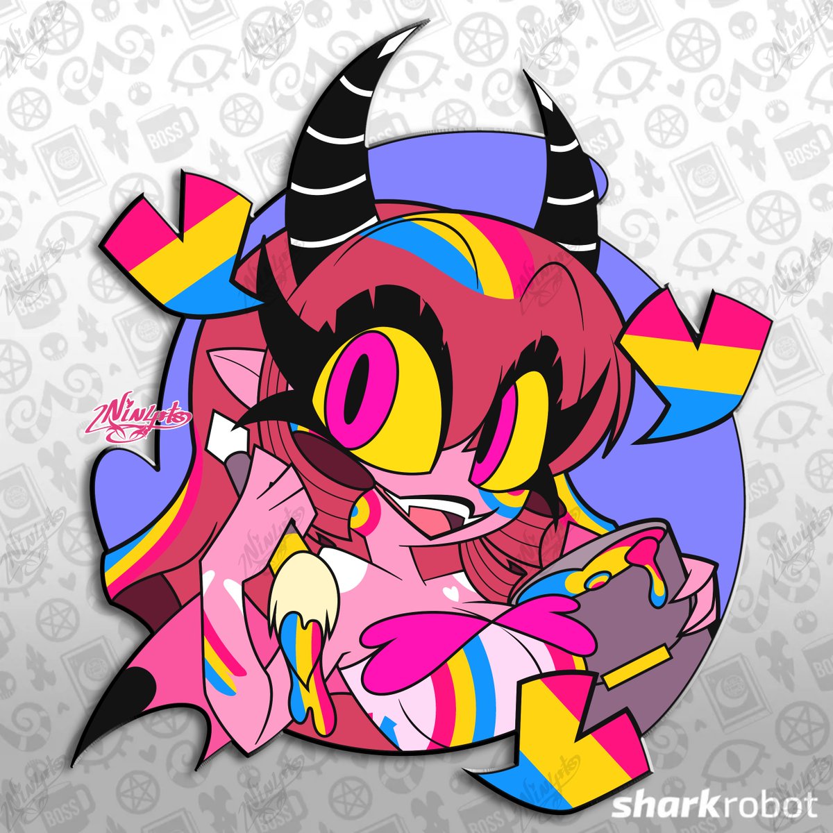 Since I've enjoyed so much doing these, I'm not sure if i should make more of these for June

(first pendant orders)

But id i make even after june, I'd be more than happy to make them, even with this effect for your own pin!

GN!

#HelluvaBoss #PrideMonth #HelluvaBossoc #impsona