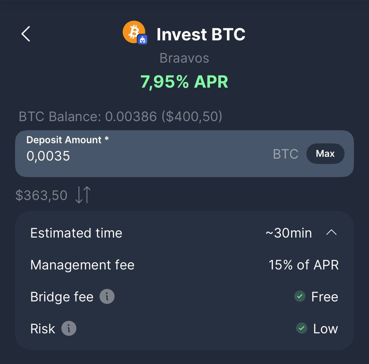Bitcoin yield on autopilot. One click is all it takes. Stack more sats with  Braavos.