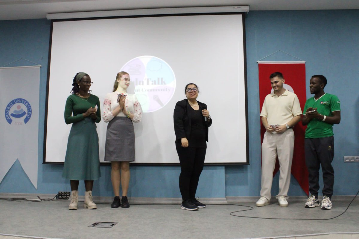 UCU_EngEnvt's tweet image. UCU Engineering to the world!!!🌍 Magdalene and Wilberforce presenting about Uganda’s culture and Uganda Christian University at the EduTalk Programme in @AksarayUni
#CivilEngineering
#EnvironmentalEngineering
#StudentExchange