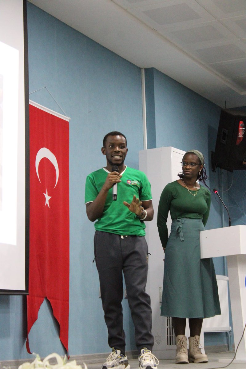 UCU_EngEnvt's tweet image. UCU Engineering to the world!!!🌍 Magdalene and Wilberforce presenting about Uganda’s culture and Uganda Christian University at the EduTalk Programme in @AksarayUni
#CivilEngineering
#EnvironmentalEngineering
#StudentExchange