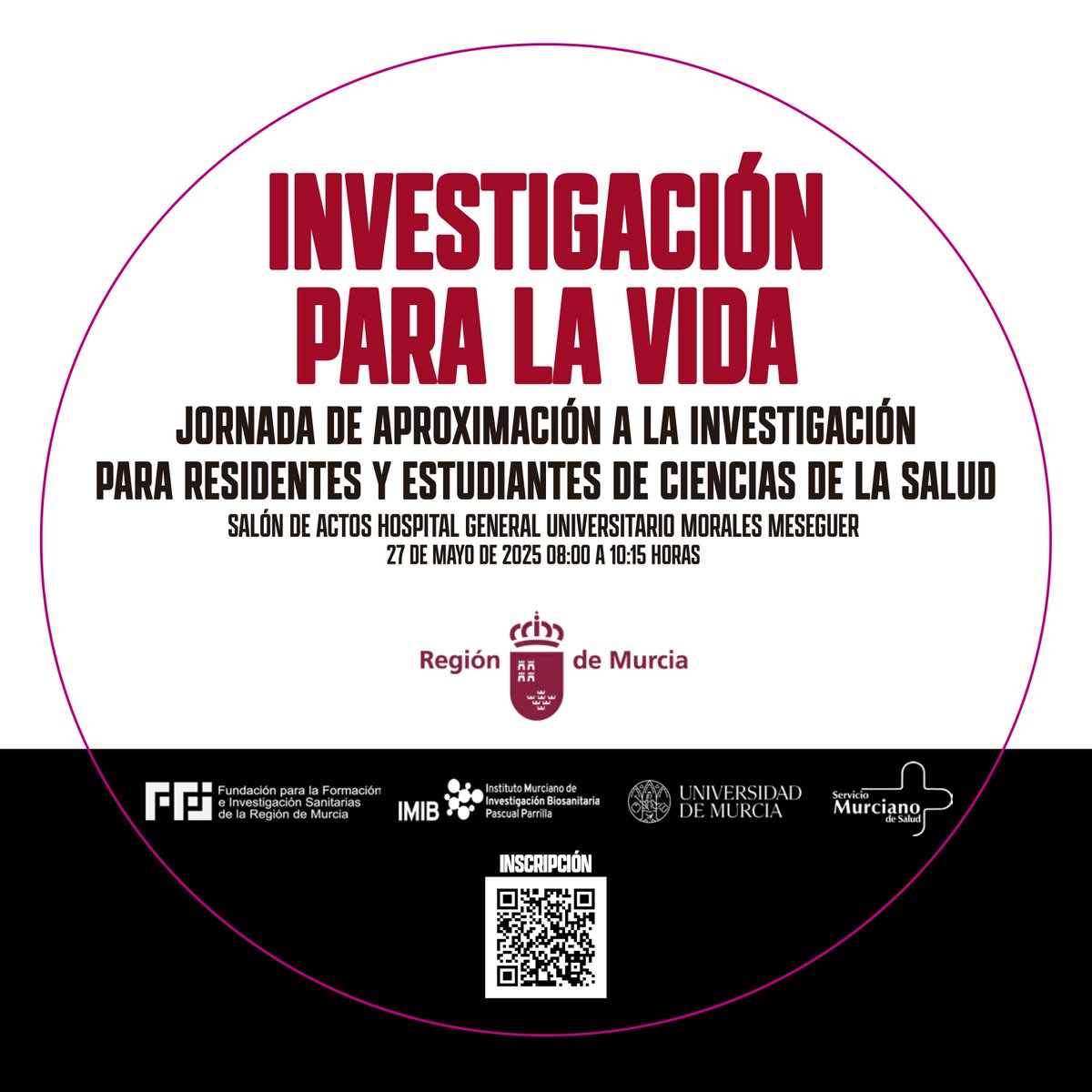 🔬 La investigación es el motor silencioso de cada avance en salud. Es la que abre caminos donde antes solo había incertidumbre. 

📣 Si estudias cualquier rama de Ciencias de la Salud, ‘La Investigación está en ti’.

🗓 27 de mayo
📍 Morales Meseguer
🕗 De 08 a 10:15