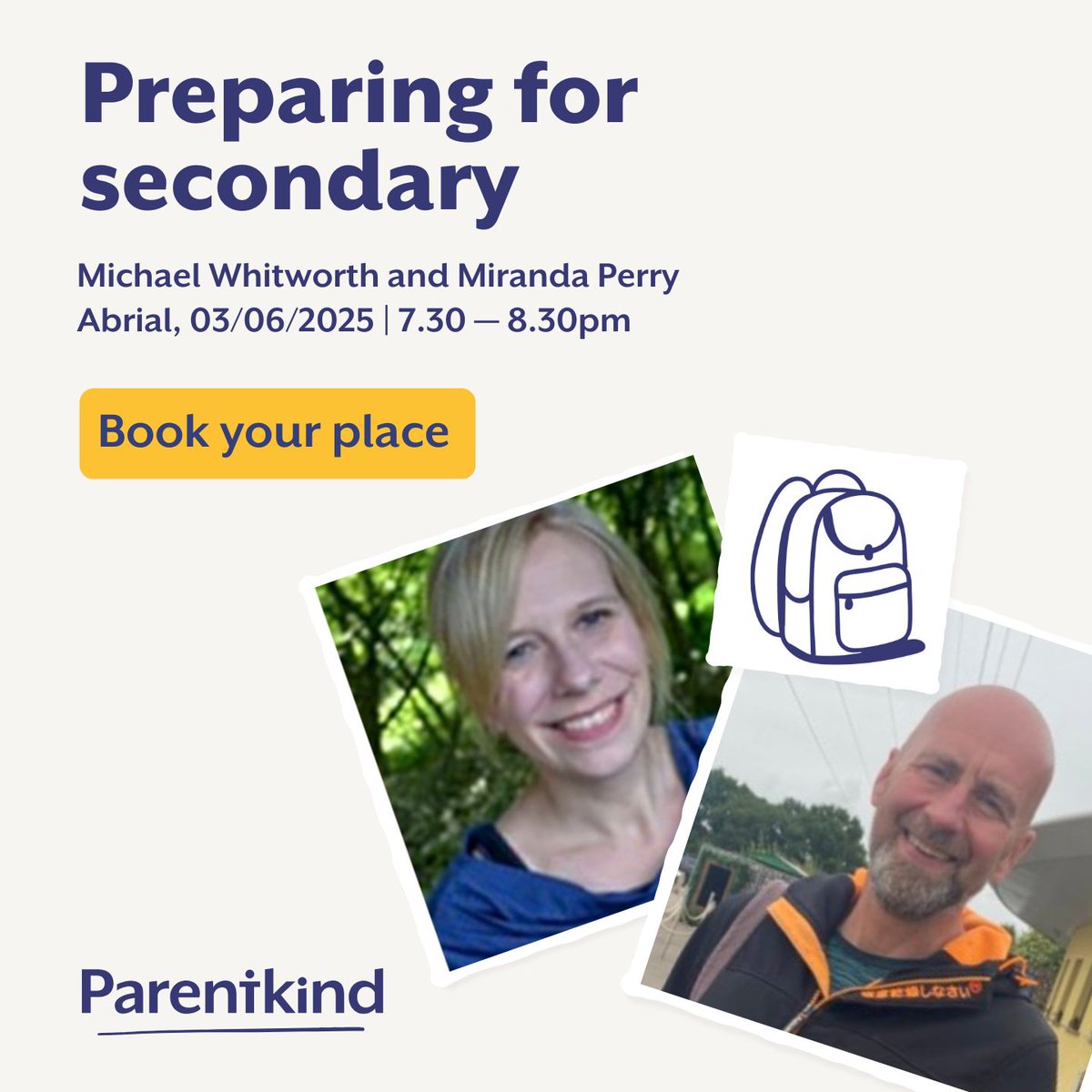 🎒 Is your child moving up to secondary school this year?
The transition can feel like a big leap—for both children and parents.

Join our free webinar on how to support your child through this important change. 🌟

Date: 03/06/2025
Time: 7.30 — 8.30pm

📍 parentkind.org.uk/your-pta-exper…