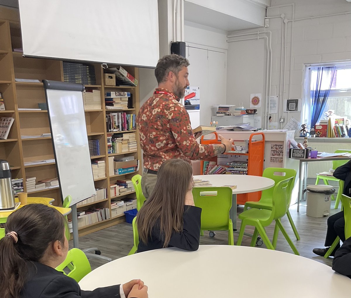 Year 7 are enjoying our author visit this morning <a href="/bendavis_86/">Ben Davis</a> #literacy #readingforpleasure #library