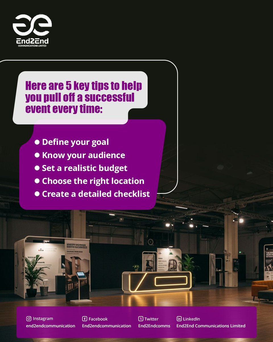 End2Endcomms's tweet image. Need stress-free execution ? That&apos;s what we do best .

visit our website or send us a dm to get started.

#End2Endcommunications #Eventtips
