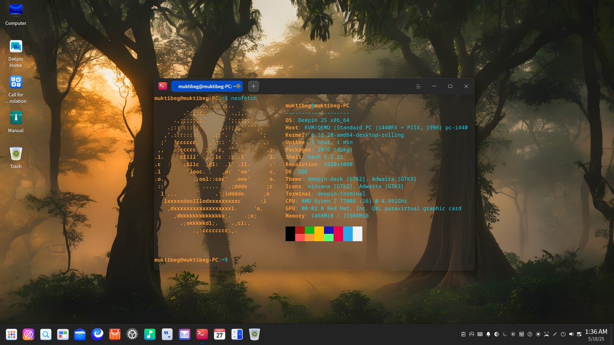 linux_deepin's tweet image. A cool desktop - shared by deepin user😉
#deepin #Linux #desktop #wallpaper