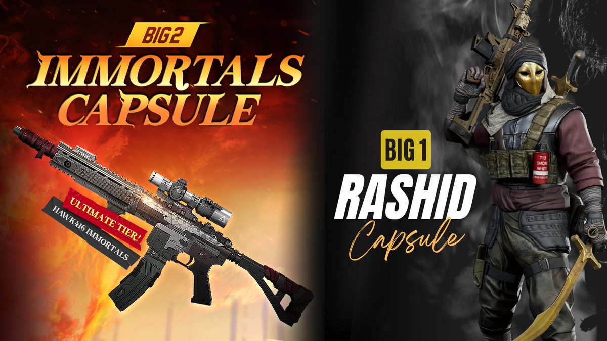 Mercenaries!

The Big 2 Immortals Capsule and Big 1 Rashid Capsule are LIVE in the Special Shop – and they’re packed with epic gear you won’t want to miss! 🔥

👉 Grab yours NOW in the Special Shop before they're gone!
#ava #fps #avaglobal #game