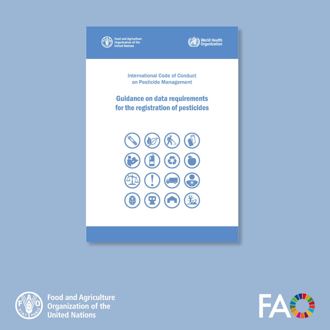 FAO Knowledge (@faoknowledge) on Twitter photo 🔍 How can governments ensure pesticides are effective and safe?
<a href="/FAO/">Food and Agriculture Organization</a> & <a href="/WHO/">World Health Organization (WHO)</a> update their guidance under the International Code of Conduct on Pesticide Management, helping harmonize data standards and support sound registration decisions worldwide.
📘 doi.org/10.4060/cd5076… 🔍 How can governments ensure pesticides are effective and safe?
<a href="/FAO/">Food and Agriculture Organization</a> & <a href="/WHO/">World Health Organization (WHO)</a> update their guidance under the International Code of Conduct on Pesticide Management, helping harmonize data standards and support sound registration decisions worldwide.
📘 doi.org/10.4060/cd5076…