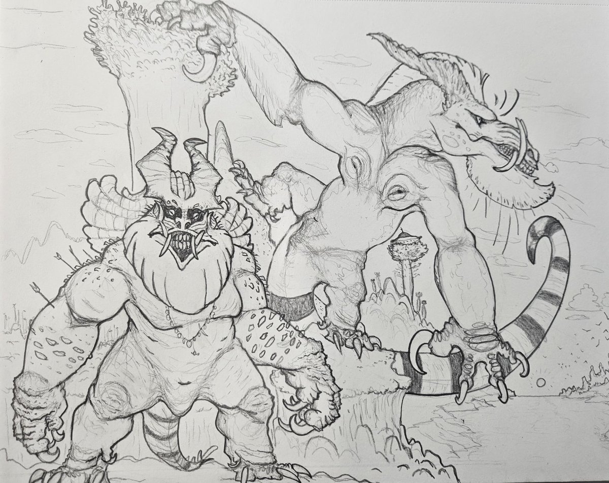 chan_raiko's tweet photo. The Old Gods make their presence in the Otherworld known~ https://t.co/gjA4GcKBVm