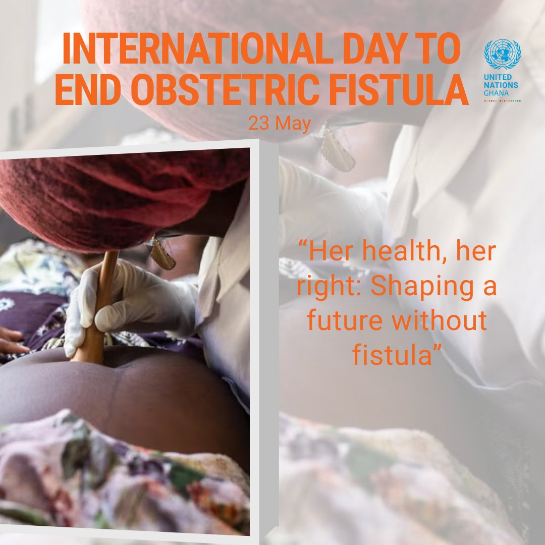 📣Women are still suffering from #ObstetricFistula, a preventable injustice.

2025’s theme says it all👉“Her health, her right: Shaping a future without fistula.”

It’s time to #endfistula  Find out more ▶️ unfpa.org/events/interna…