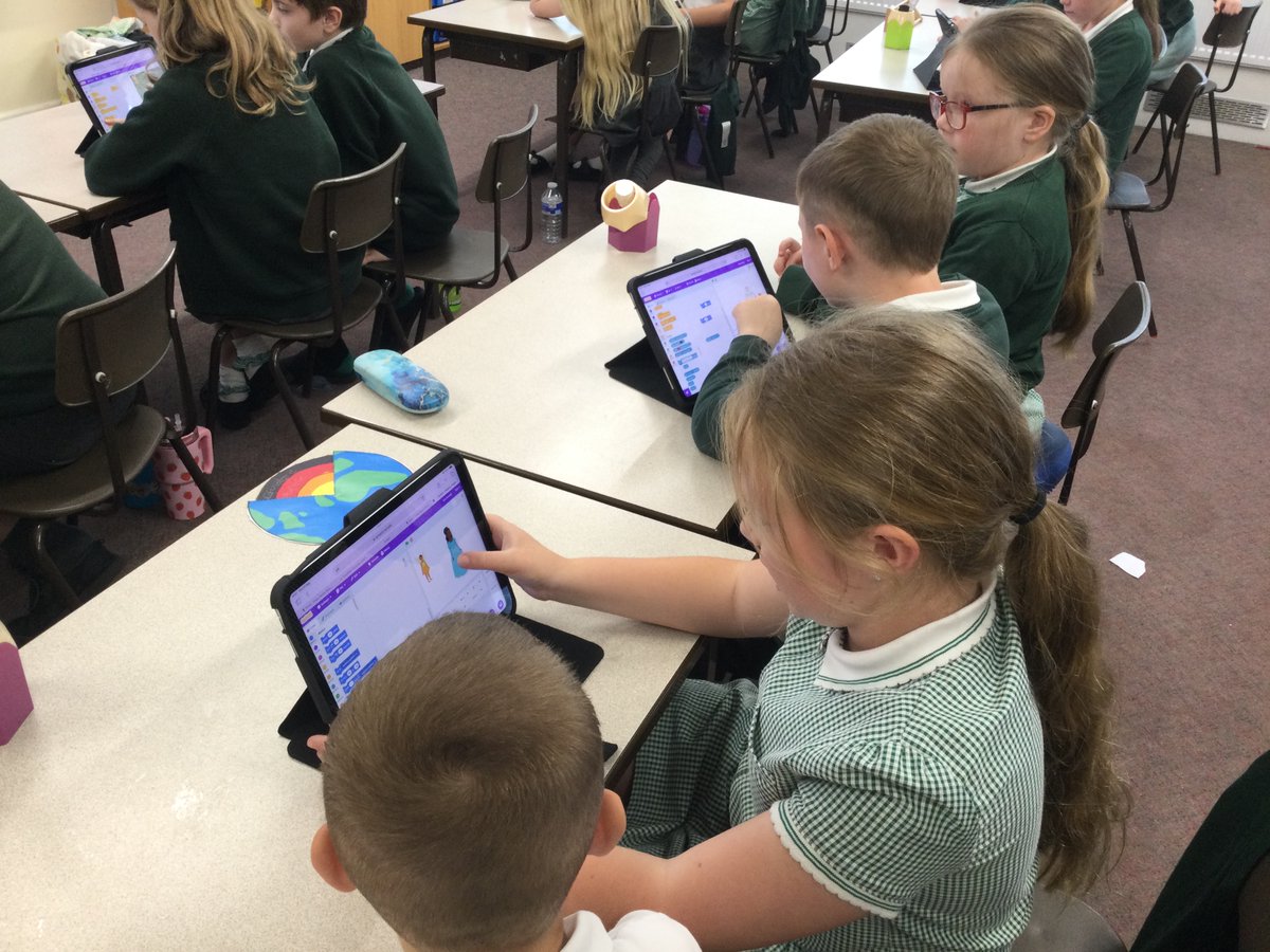 The children in year 3 have been creating a short scene using Scratch Programming in computing. They can add music, backgrounds and more than one sprite to their story. They can also make their sprite dance.