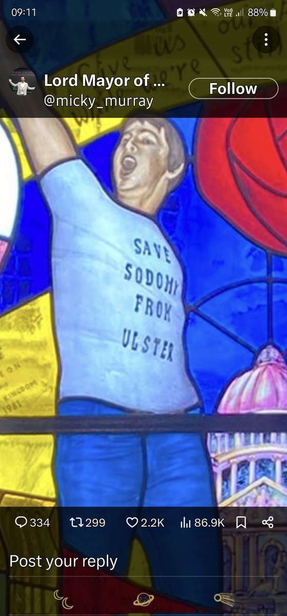 DawningOnUYet's tweet photo. @andrewdoyle_com This is actually retarded. Who thought this was appropriate? Were they having a competition to find the most offensive slogan to gay, lesbian and bi folks? It's absolutely unbelievable this clown is celebrating this crap. #Belfast #BelfastCityHall #BelfastCityHallWindow https://t.co/ksqVjYS8iK