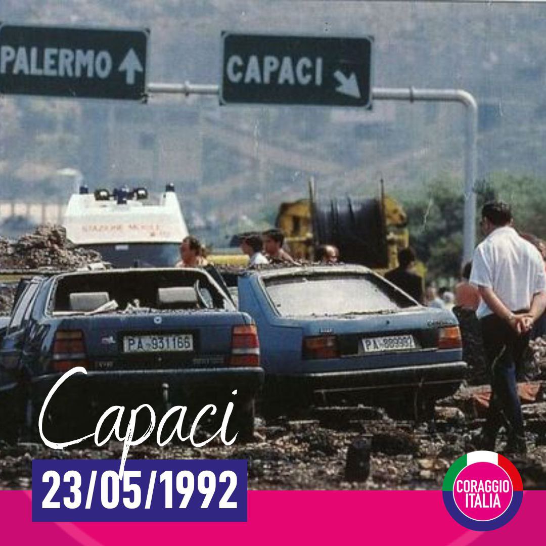 Nel giorno della commemorazione della strage di #Capaci, dove persero la vita #GiovanniFalcone, sua moglie Francesca Morvillo e gli agenti della scorta Rocco Dicillo, Antonio Montinaro e Vito Schifani, ricordiamo il dovere di difendere i valori della libertà e della legalità,