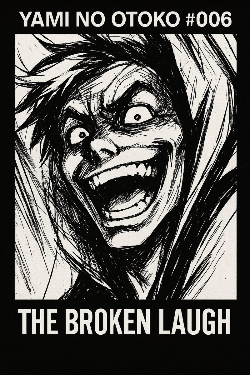 🕶️ YAMI NO OTOKO #006 – THE BROKEN LAUGH

「あはは、なに笑ってんだろ俺……」Is it joy? Is it pain?
The sixth face in the dark ink series laughs at everything… and nothing.🔗zora.co/@yuito6387
#NFTArt #MangaStyle #CrazySmile #BlackAndWhiteArt
#EmotionalNFT #OpenSeaDrop
