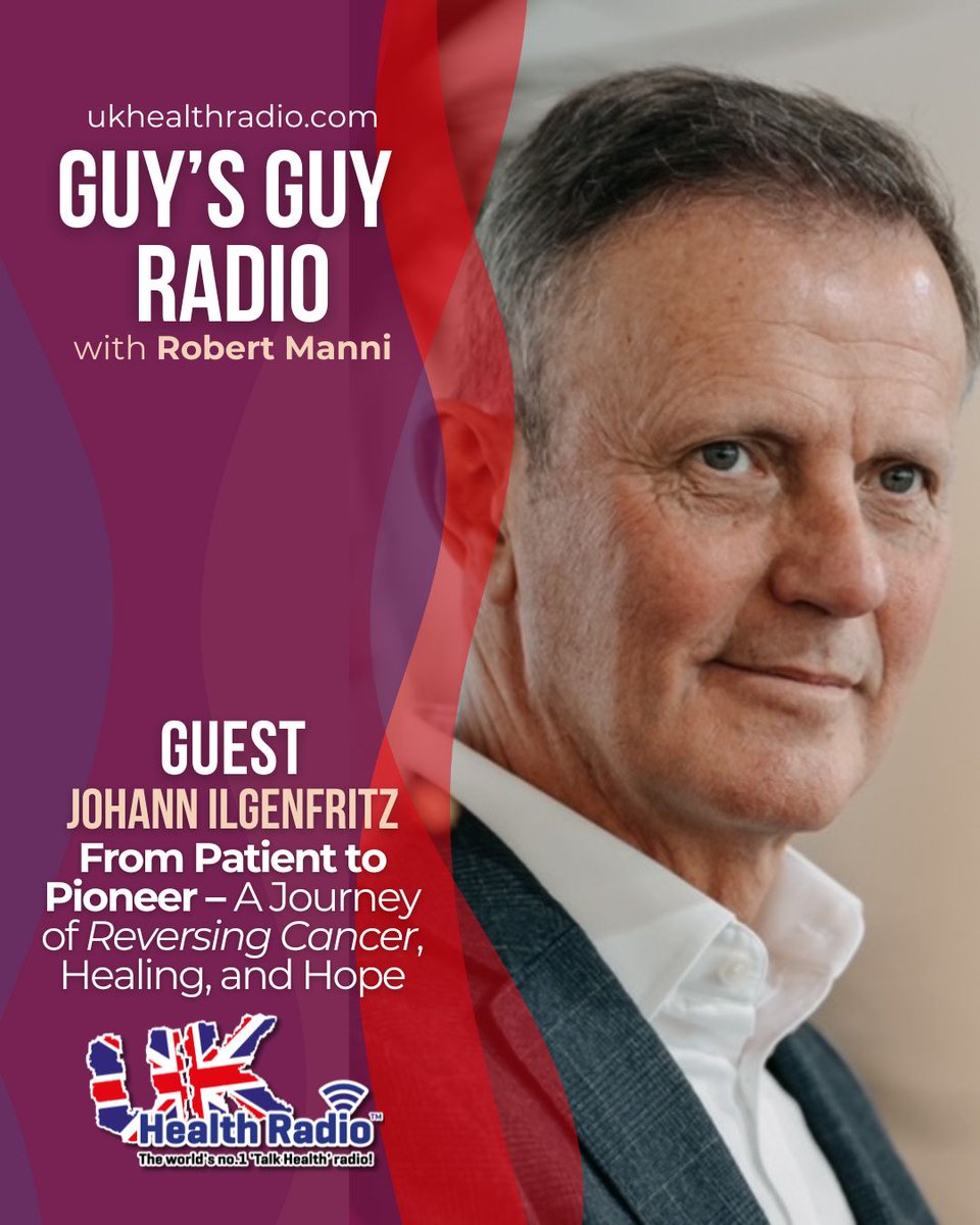 ukhealthradio's tweet photo. ‘Guy’s Guy Radio’ with @RobertManni on @ukhealthradio - Johann Ilgenfritz devotes his work to teaching people to take charge of their own health. Tune in as Robert and Johann discuss Johann’s personal story, journey and his new book #ReversingCancer.
👉🏼 🎧 https://t.co/Z3uP58X6cp #wellbeingpodcast #ukhealthradio #ReversingCancerthebook #NewBook #newbookrelease