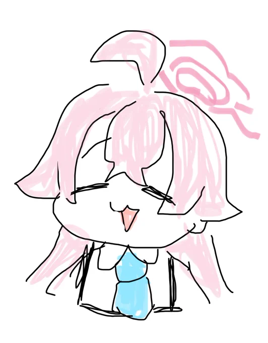 iPhoneのメモ帳で描いたホシノ 
