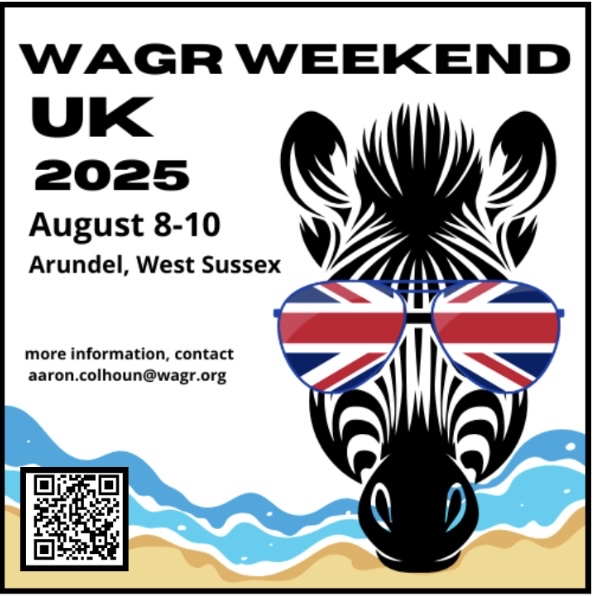 🌟 WAGR Weekend 2025 🌟
📍 Arundel, West Sussex, UK
We’re excited to help spread the word about this amazing event for the WAGR community! 💙
✨ Connect with families
🧠 Hear from UK experts
📢 Get IWSA updates
🌊 Enjoy a beautiful weekend
🔗 More info: wagr.org/WW25