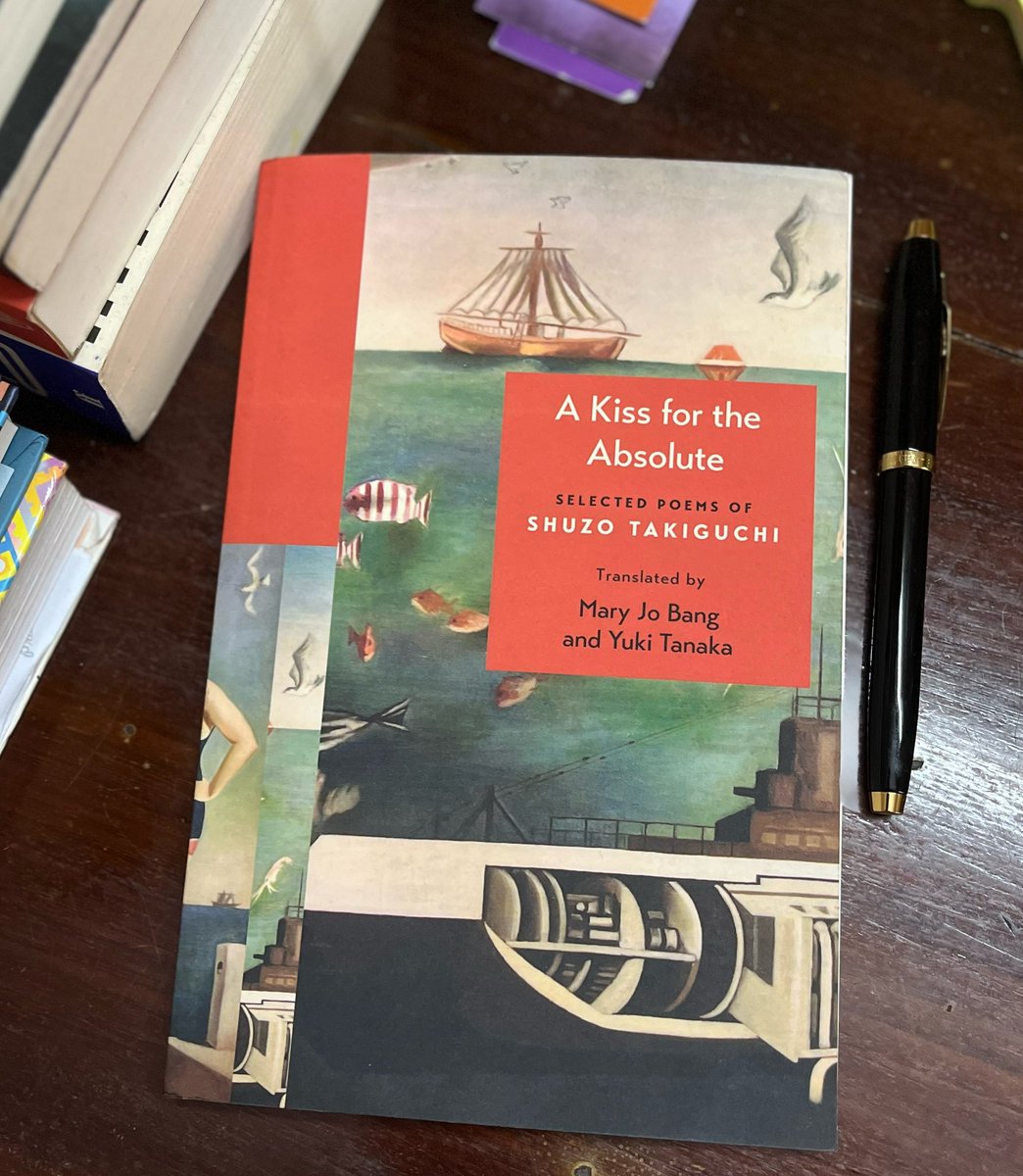 ‘Famished immortal birds mistake a tin can of words
 for a tiny morsel of meat

One night a human gift
was flaming like a flower’

-Shuzo Takiguchi