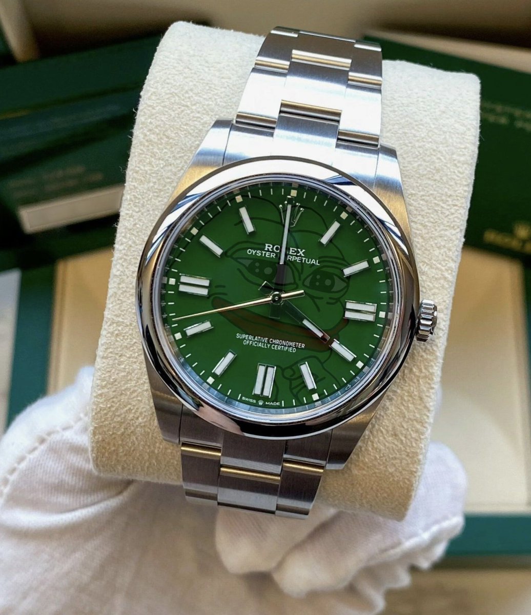 Cryptui0x's tweet image. I awarded myself with a $PEPE watch.
#MMGA