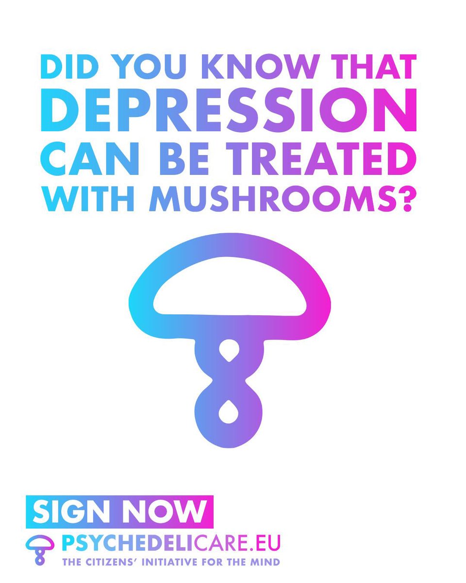 Traditional antidepressants help some, but not all. Psilocybin therapy is showing remarkable results where other treatments have failed. Let's expand access to hope. Sign for psychedelic-assisted therapy in the 🇪🇺: eci.ec.europa.eu/050/public #MindTheMind #LetsCareTogether