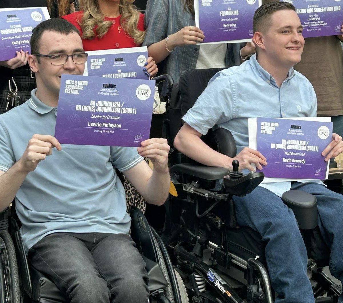 LaurieFinlayson's tweet image. I am delighted to announce that I have won the “Leader by Example” award at @UniWestScotland’s Arts &amp;amp; Media Showcase.

It is an honour to be chosen for such an award.

I would like to say a huge thank you to everyone for making #LifeAtUWS such a joy so far.

Bring on fourth year!