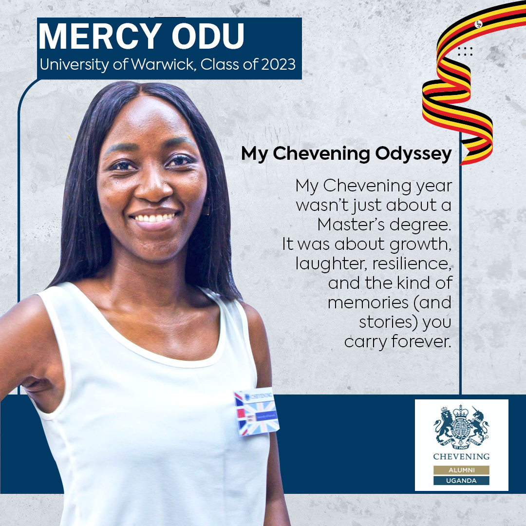 Chevening Alumni Uganda (@cheveninguganda) on Twitter photo My Chevening Odyssey – is a NEW series, featuring some of our newest members.
First up is lawyer <a href="/odu_mercy/">Mercie Odu</a>, reflecting on her life-changing experience as a #Chevening scholar. Read more here👉: bit.ly/4kRXyZt
#CheveningAlunmiUG My Chevening Odyssey – is a NEW series, featuring some of our newest members.
First up is lawyer <a href="/odu_mercy/">Mercie Odu</a>, reflecting on her life-changing experience as a #Chevening scholar. Read more here👉: bit.ly/4kRXyZt
#CheveningAlunmiUG
