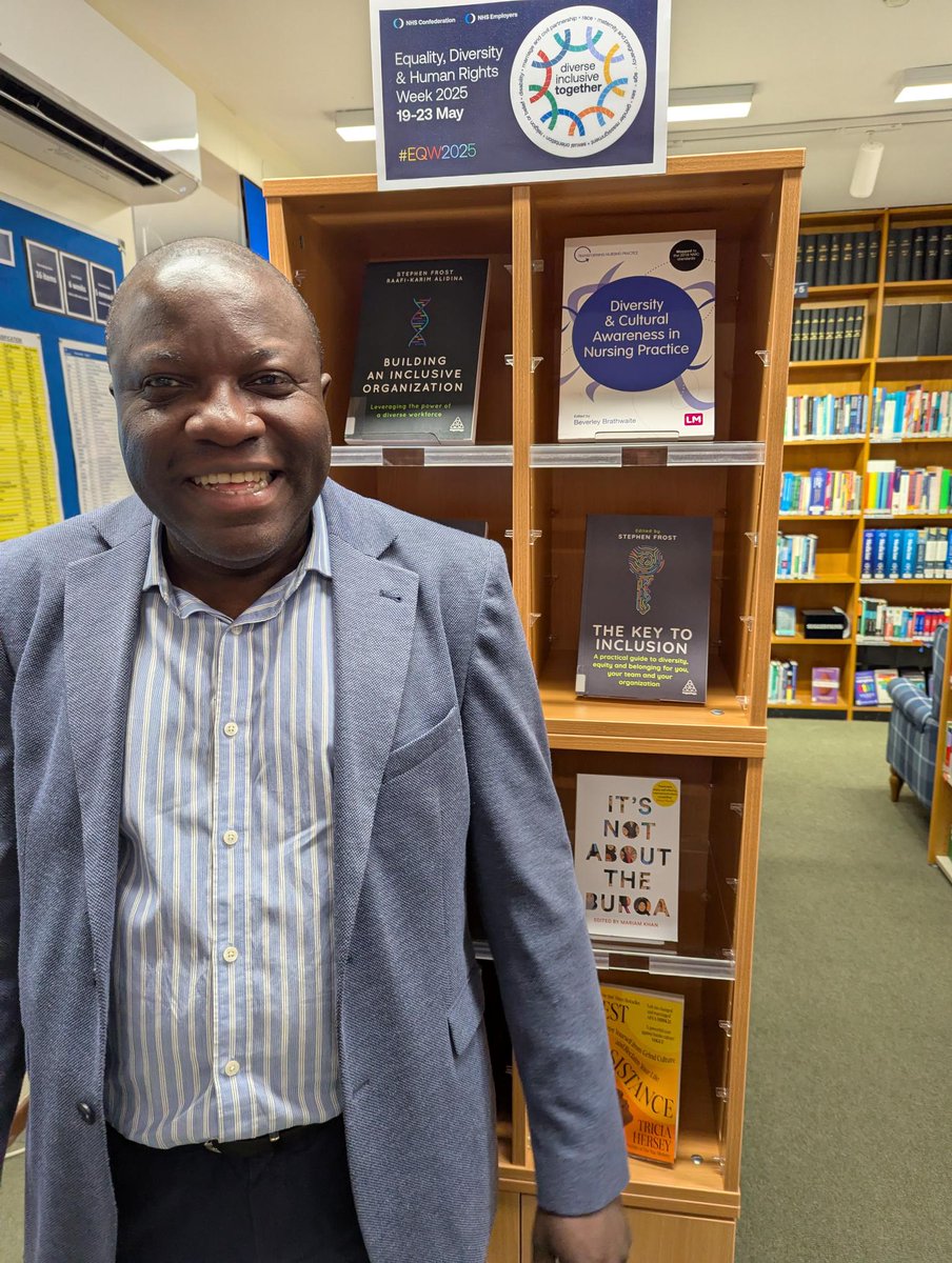 As part of #EQW2025, Geoffrey Etule (Chief People Officer) visited the library to see the accompanying resources. Contact us if you would like more information on supporting equality, diversity and inclusion.
