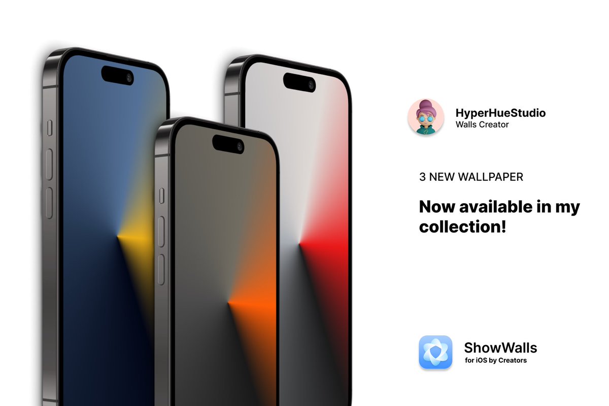 Hyper Hue Studio (@hyperhuestudio) on Twitter photo ✨ Just dropped 3 brand new
minimal gradient wallpapers —
now live in my collection on ShowWalls by <a href="/SeanKly/">Sean Kelly</a>
Sleek. Subtle. Stylish.
Exclusively for iOS users
Download now 🎨📱
apps.apple.com/in/app/show-wa…
#ShowWalls #iOSWallpapers #MinimalDesign #HyperHueStudio ✨ Just dropped 3 brand new
minimal gradient wallpapers —
now live in my collection on ShowWalls by <a href="/SeanKly/">Sean Kelly</a>
Sleek. Subtle. Stylish.
Exclusively for iOS users
Download now 🎨📱
apps.apple.com/in/app/show-wa…
#ShowWalls #iOSWallpapers #MinimalDesign #HyperHueStudio