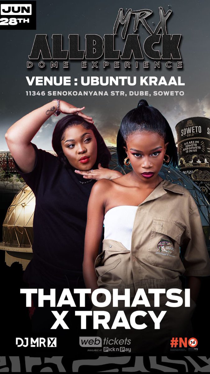 All roads lead to Ubuntu KRAAL soweto on the 28th June 🔥🔥🔥🔥🚀🚀🚀🚀 make sure you grab your tickets before they sell out and you miss out 😭😭🔥🚀🚀🚀😭🔥🔥 #MrXAllBlackDomeExperience JazziQ Emtee Sjava 

webtickets.co.za/v2/event.aspx?…