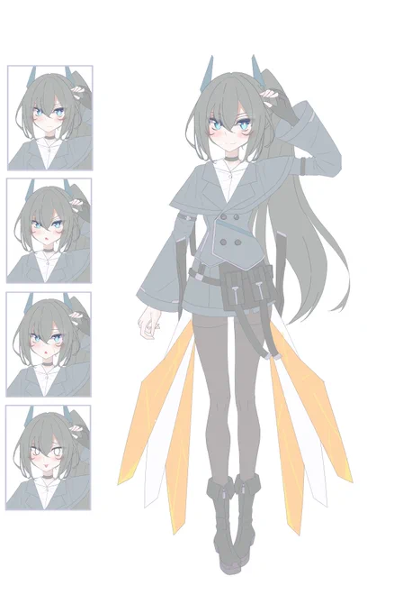 これはTRPGで使う予定の大人になったうちの子の立ち絵です 