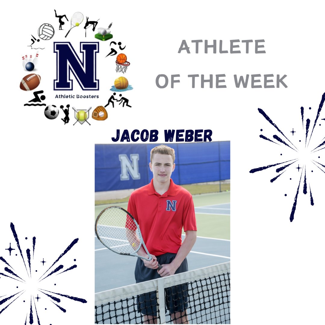 ATHLETE OF THE WEEK: Jacob Weber, Tennis: Jacob had a stellar end to the season, closing out three singles matches with straight-set victories. His wins helped the team secure 2 end of the season wins over Defiance and Archbold.