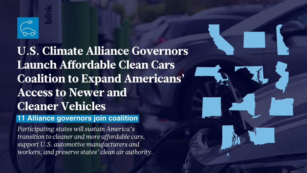 Yesterday, Congress voted to try to put America in reverse.

Today, 11 of our governors are launching the Affordable Clean Cars Coalition to keep us moving forward — toward cleaner air, more consumer choice &amp; lower costs.

➡️ usclimatealliance.org/press-releases…