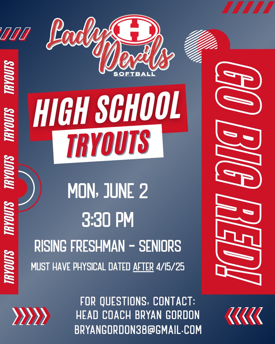 New date for try outs!!