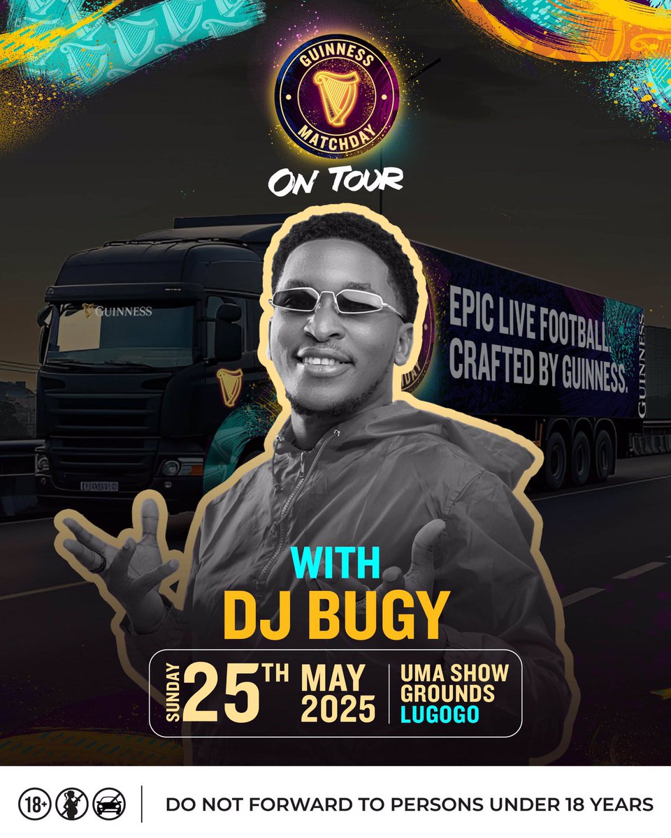 LaxConcepts's tweet photo. @mckatsug @UG_Airlines Come witness the GRAND FINALE of @PremierLeague Season LIVE  at the  #GuinnessMatchday Tour 2025 🎶 .@IamVinka performing LIVE and @deejaybugy spinning hottest tracks

Date: 25th May 2025 
Location:@newsUMA 

#GuinnessMatchday2025 #PremierLeagueFinale #VinkaLive #DjBugy https://t.co/Gfwt7GGtQ6