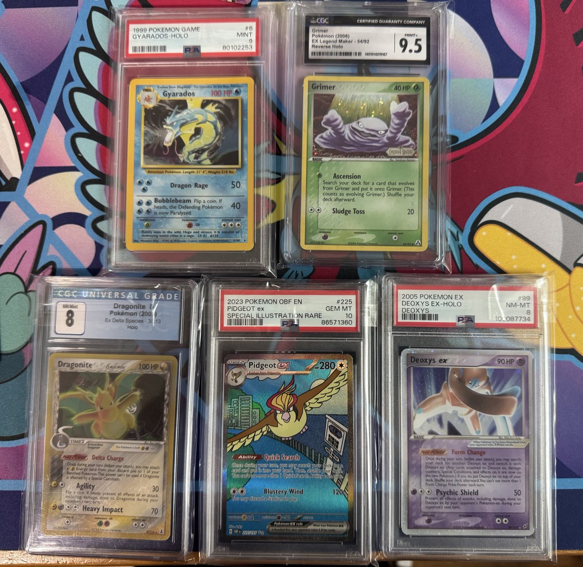 For sale, ships today!

Gyarados - $140
Dragonite - $110
Pidgeot - $100
Deoxys - $150
Grimer - $50
Take all $450 shipped!