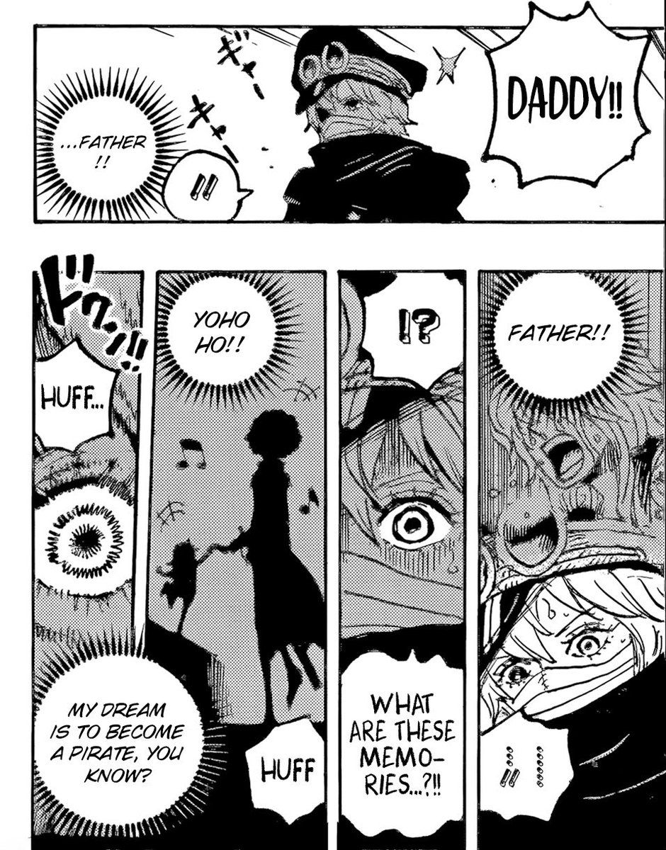 #ONEPIECE1149 
Could brook be like a father figure for Gunko??