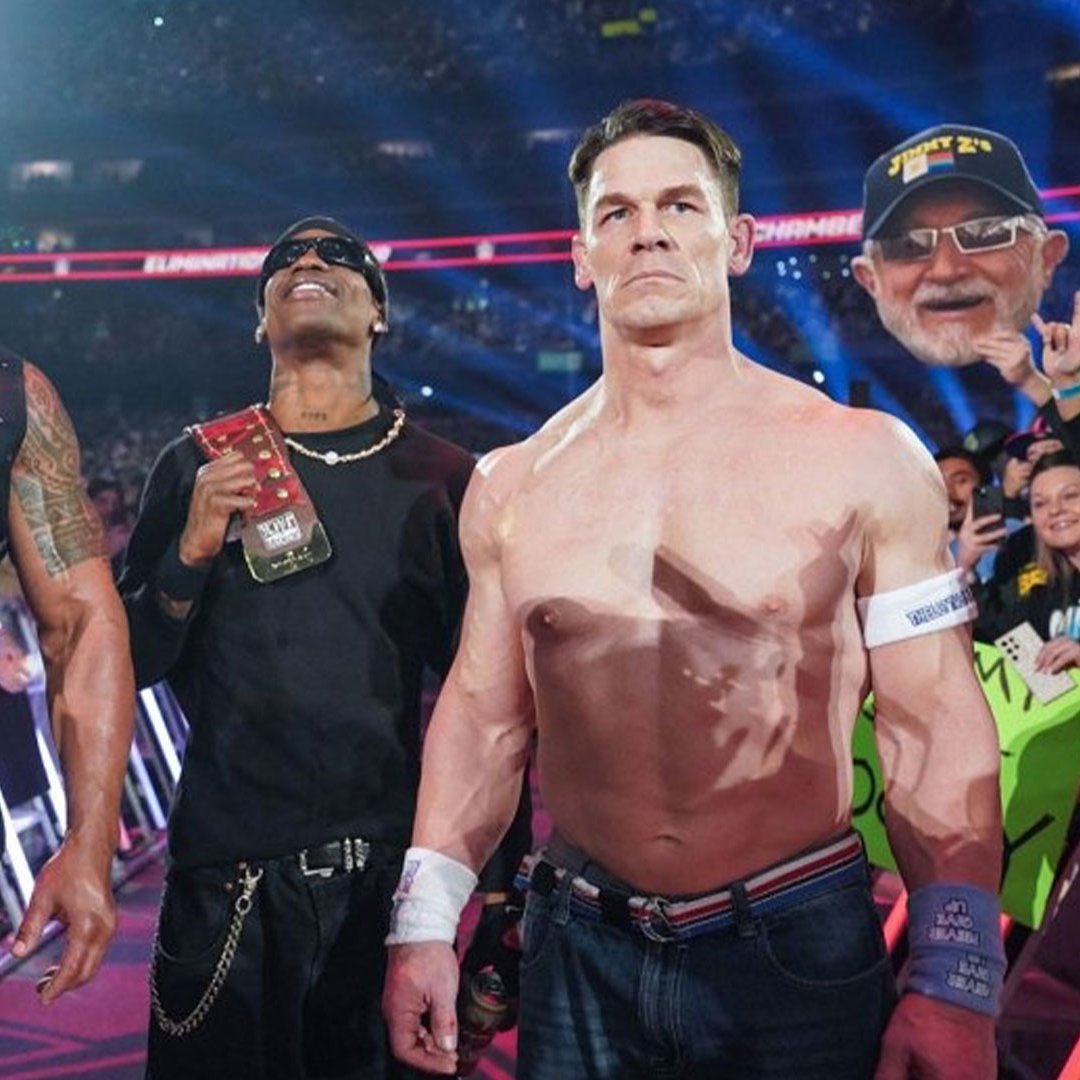 CatchNewz's tweet photo. 🚨 POSSIBLE SPOILER 🚨

Travis Scott et John Cena pourraient faire équipe avec Logan Paul pour affronter Cody Rhodes et les Usos à Money in the Bank 2025.

(PWInsider)