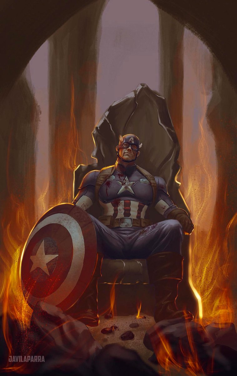 JaviLaparra's tweet photo. Painting I did a couple of months ago, this is my first time illustrating #captainamerica  #marvel #poster #procreate #javilaparra https://t.co/lbcYkW14nz