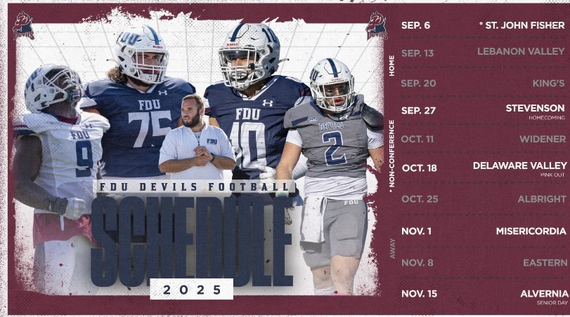 FRESHMAN SZN OTW🔜😈 #HornsUp <a href="/CoachTufaro/">Mike Tufaro</a> <a href="/Coach_jminnich/">Coach Minnich</a> <a href="/CoachAVC_FDU/">Anthony Van Curen</a> <a href="/FDUFootball/">FDU Football</a>