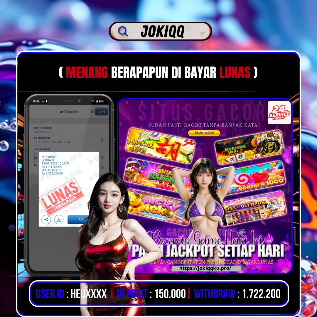 indriyani594944's tweet photo. Selamat kepada User id : HEU*** Telah berhasil mendapatkan kemenangan besar pada permainan MAHJONG WAYS 2 kemenangan Sebesar Rp.1,722,200. Setelah mengisi formulir withdraw dengan kurung waktu hanya 5 – 10 menit pihak JOKIQQ https://t.co/aUX9VoPenZ