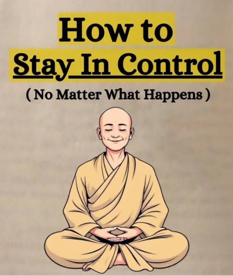 How to Stay In Control:

- Thread - 🧵