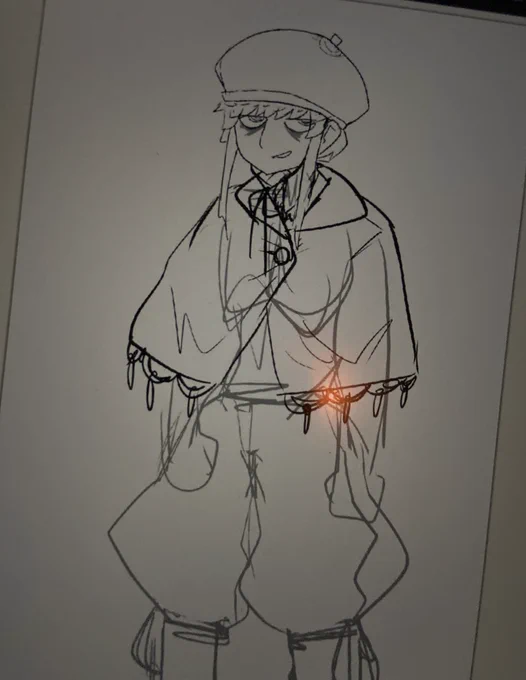 ポリネシアン立ち絵 1日目 iPadと向かい合い、ペンを持ちながら動画を見る。合間合間に少しだけ画面にペンで触れ、なんとなくのデザインを考える。1日目はこれで終了。本格的に描き始めてはならない。