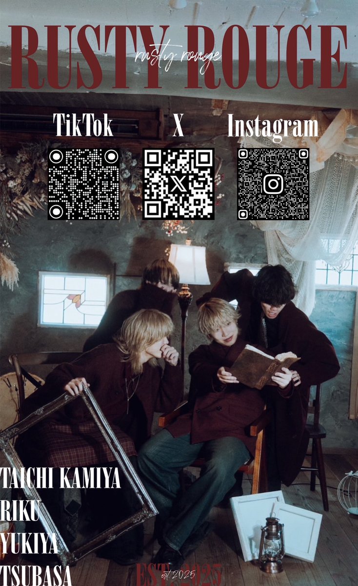 こちらから各種SNSに飛べます！

Instagram
instagram.com/rustyrouge.off…

TikTok
tiktok.com/@rustyrouge.of…

フォローよろしくお願いします！