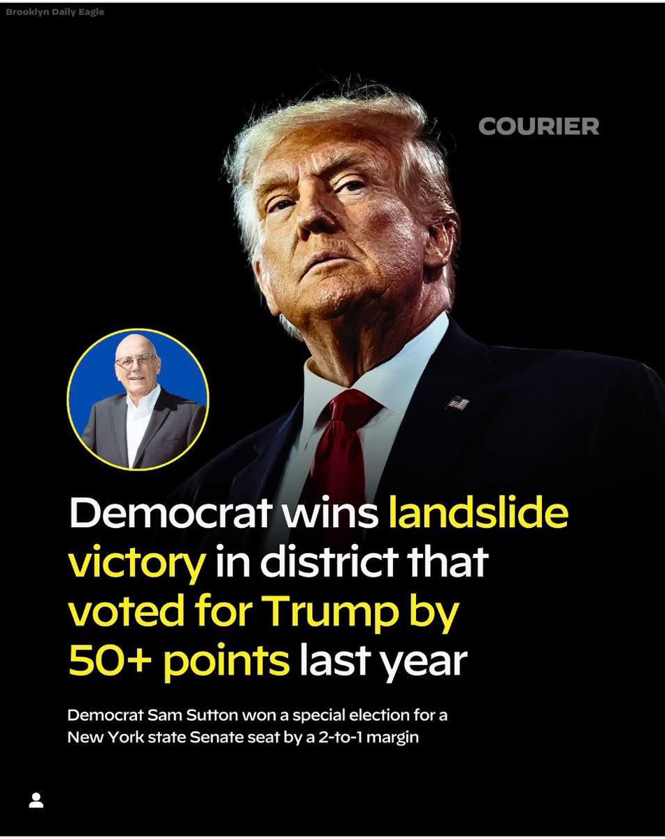 Congrats to Democratic New York state Senator-elect Sam Sutton on his huge upset victory in the New York Senate District 22 race, in a district Trump won by 55 points in November.

Also, don’t forget to subscribe: dworkinsubstack.com/subscribe